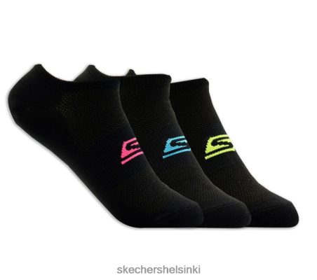 Skechers Helsinki Outlet - Skechers 3 PACK NO Show Stretch Sukat musta 8XTT801926