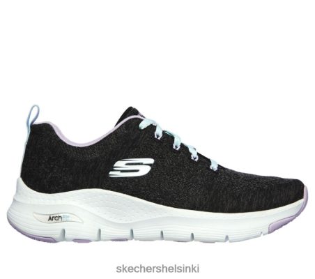 Skechers Helsinki Outlet - Skechers Arch Fit - mukava aalto musta/laventeli 8XTT8062 naiset