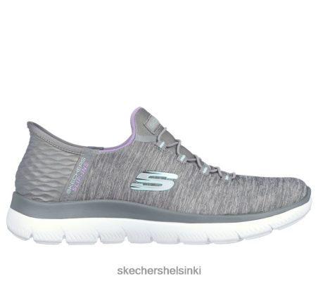 Skechers Helsinki Outlet - Skechers Slip -Ins -huippukokoukset - häikäisevä utu harmaa/moni 8XTT8026 naiset