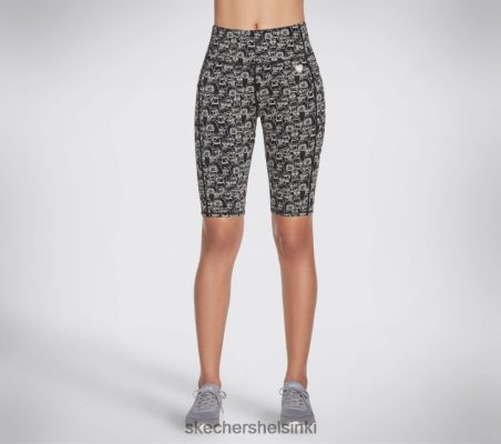 Skechers Helsinki Outlet - Skechers bobs vaatteiden sydämen silmät pyöräilevät lyhyet musta/luonnollinen 8XTT801782 naiset