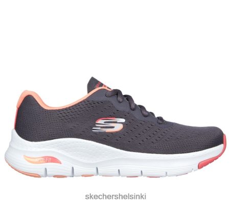 Skechers Helsinki Shoes - Skechers Arch Fit - Ääretön viileä hiili/koralli 8XTT8067 naiset