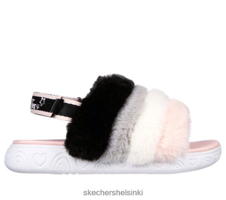 Skechers Helsinki Shoes - Skechers Twinkle varpaat sateenkaari paistaa - pörröinen taikuus musta/vaaleanpunainen 8XTT803243 lapset