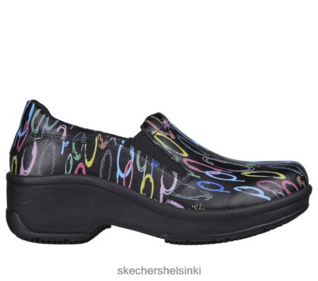 Skechers Helsinki Shoes - Skechers Työskentely rento sopii upswep sr musta/multi 8XTT801431 naiset