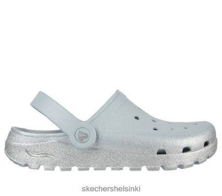 Skechers Helsinki Shoes - Skechers Vaahtokaarit sopivat jalanjäljet ​​- kipinöt lentävät vaaleansininen/hopea 8XTT801319 naiset