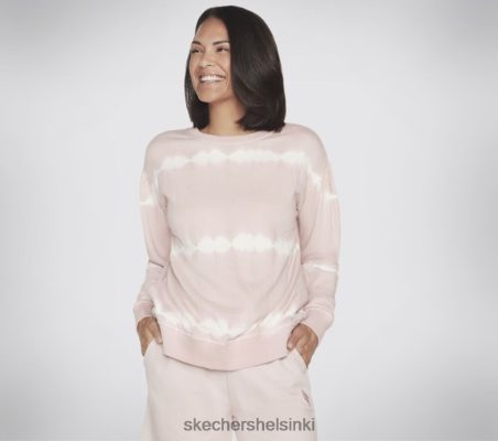 Skechers Helsinki Shoes - Skechers väriaineen raita miehistön pusero vaaleanpunainen 8XTT801551 naiset