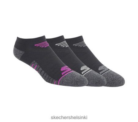 Skechers Helsinki - Skechers 3 PACK NO Show MicroFiber -sukat musta 8XTT801937