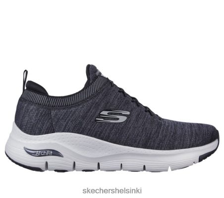 Skechers Helsinki - Skechers Arch Fit - Waveport musta/harmaa 8XTT802089 miehet