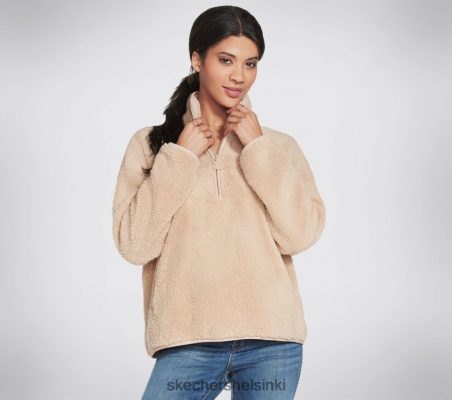 Skechers Helsinki - Skechers Bobs vaatteet halailevat 1/4 zip -pullover ruskea 8XTT801581 naiset