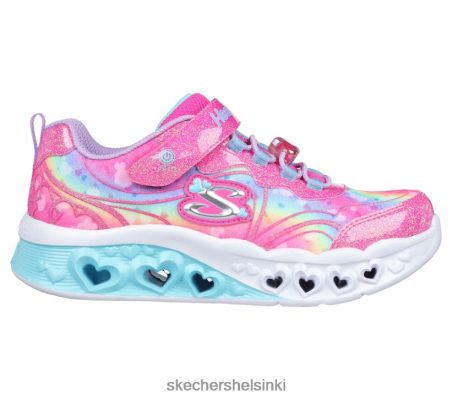 Skechers Helsinki - Skechers Flutter Heart Lights - Groovy Swirl Kuuma vaaleanpunainen/laventeli 8XTT803081 lapset