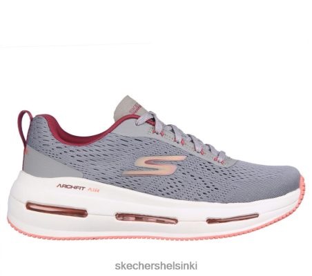 Skechers Helsinki - Skechers Max -tyynykaarin istuva ilma harmaa/viininpunainen 8XTT80173 naiset
