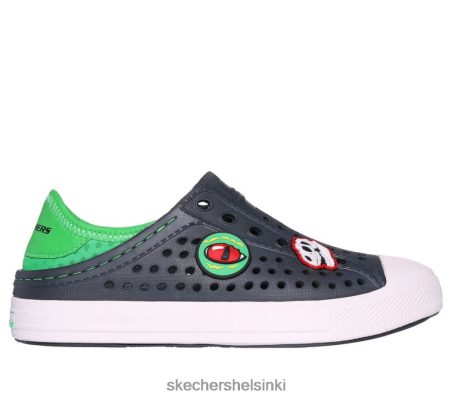 Skechers Helsinki - Skechers vaahtolaiset Guzman Staidit - Dino -TIGHT hiili/kalkki 8XTT803457 lapset