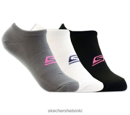 Skechers Helsinki Store - Skechers 3 PACK NO Show Stretch Sukat valkoinen/musta 8XTT801928