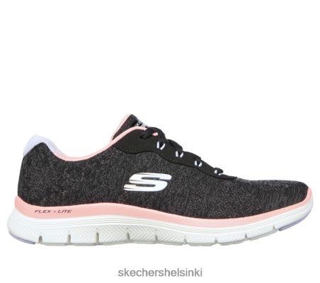 Skechers Helsinki Store - Skechers Flex vetoomus 4.0 - Tuore muutto musta/koralli 8XTT80196 naiset