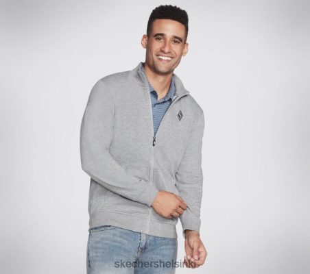 Skechers Helsinki Store - Skechers Hoodless huppari käy kävellä kaikkialla takkia vaaleanharmaa 8XTT802888 miehet