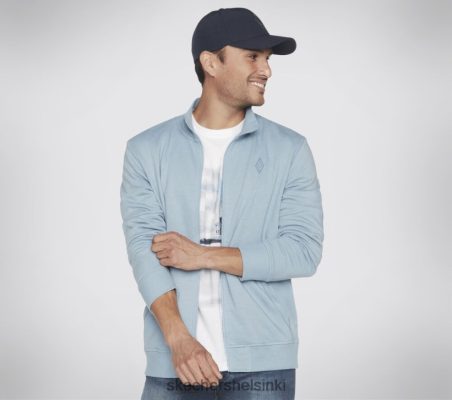 Skechers Helsinki Store - Skechers Hoodless huppari käy kävellä kaikkialla takkia vaaleansininen/valkoinen 8XTT802884 miehet