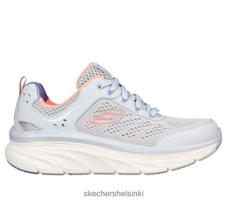 Skechers Helsinki Store - Skechers Rento fit d'Ux Walker - ääretön liike vaaleanharmaa/koralli 8XTT80228 naiset