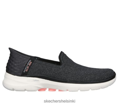Skechers Helsinki Store - Skechers Slip -ins Go Walk 6 - Elävä viehätys musta/vaaleanpunainen 8XTT8040 naiset