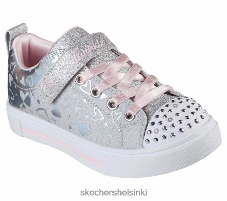 Skechers Helsinki Store - Skechers Twinkle varpaat Twinkle Sparks - Heather Charm harmaa/hopea 8XTT803180 lapset