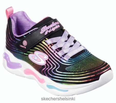 Skechers Helsinki Store - Skechers s valot aaltoilevat palkit musta/multi 8XTT803092 lapset